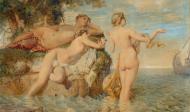 Das Gemälde zeigt Odysseus und die Sirenen Office Siren