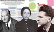 Das Bild zeigt Martin Heidegger, Hannah Arendt und Emil Cioran Was für ein Sinntyp sind Sie?